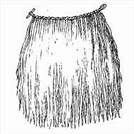 Pla, izdelan iz trakov lipovega lubja ali trave, je zgodovinsko izprian v Alpah pred ve kot pet tiso leti (risba V. Kopa).